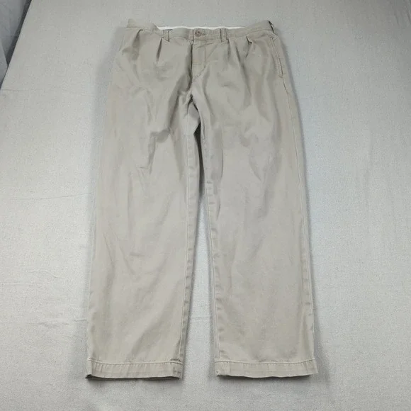 Vintage Polo Ralph Lauren Pants Mens 36x29 Khaki Pleated Preppy