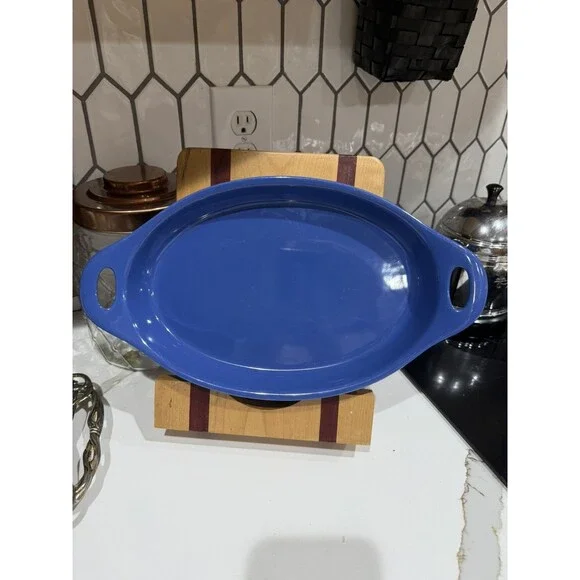 Corning Sapphire Creations 12-oz BLUE Stoneware AUGRATIN‎ Dish Discontinued Rare