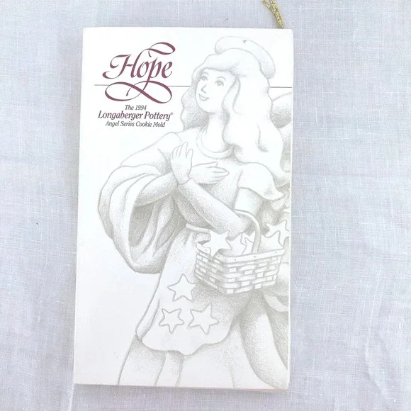 Longaberger Pottery 1994 Angel of Hope Cookie Mold‎ Limited Edition Christmas