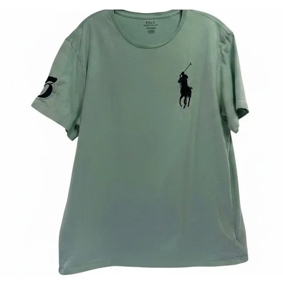 Polo Ralph Lauren Mens Big Pony T-Shirt Mint‎ Green Size Large (AA46)