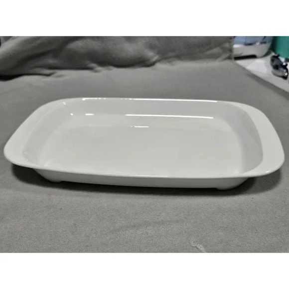 Corning Ware MW-11 Microwave Browning Grill White Rectangular Platter Made  USA