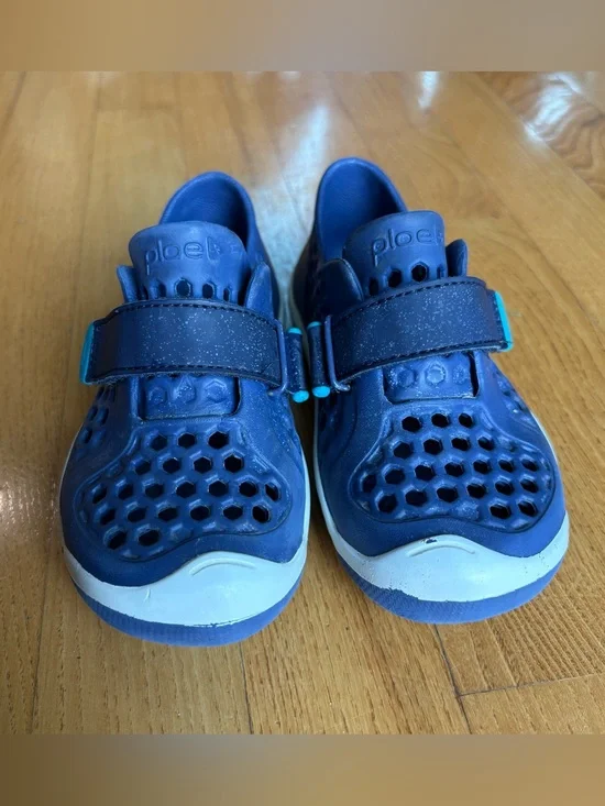 Plae Mimo Shoes Kids Slip On Blue White Water Sneaker Toddler Boys Size 10