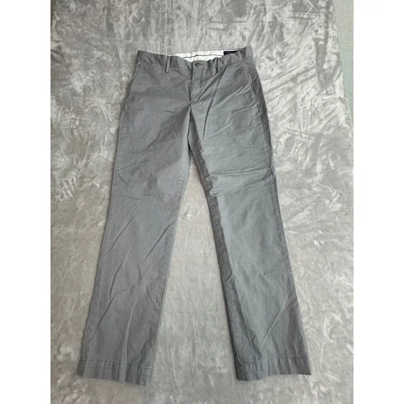 Polo Ralph‎ Lauren Mens Stretch Straight Fit Chino Pants Grey 36/34 Cotton Blend