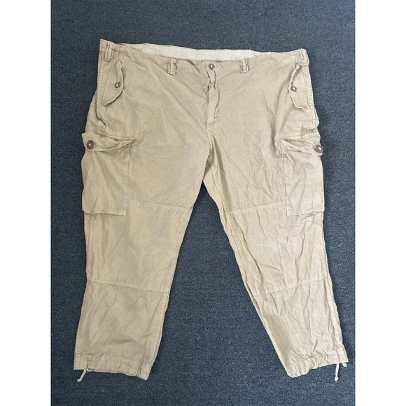 Polo Ralph Lauren‎ Military Cargo Pants Tan Mens 56Bx30 Tactical Ripstop Classic