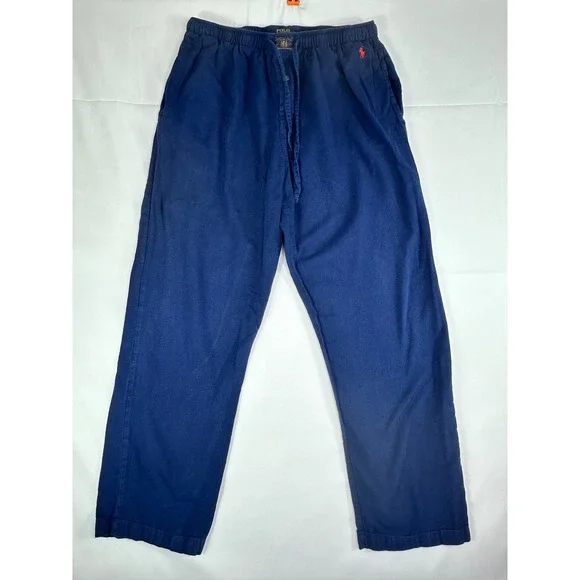 Polo Ralph Lauren Pajama‎ Pants Mens Lounge Sleepwear Navy Blue Large
