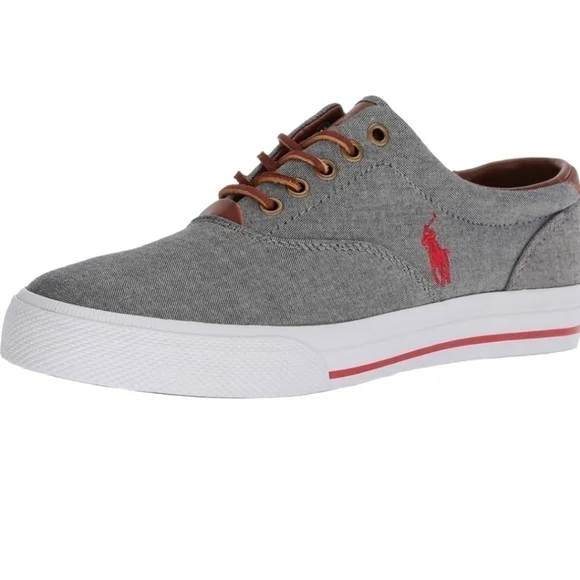 NEW! POLO BY RALPH LAUREN Vaughn Signature Pony Lace Up Sneakers 10.