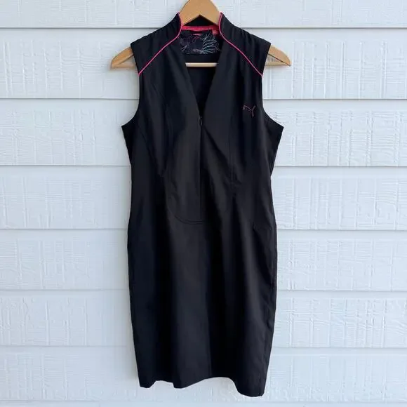 PUMA Golf Black Pink Athletic Dress Large