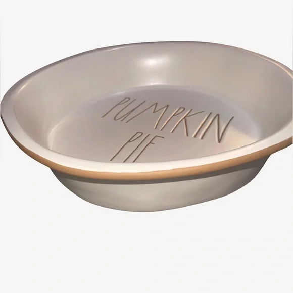 NEW RAE DUNN Pumpkin Pie Deep Dish Artisan Collection RARE Holidays Fall