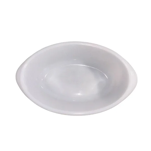 Vintage Glasbake Milk Glass Oval Casserole Dish White Ovenware Made in USA