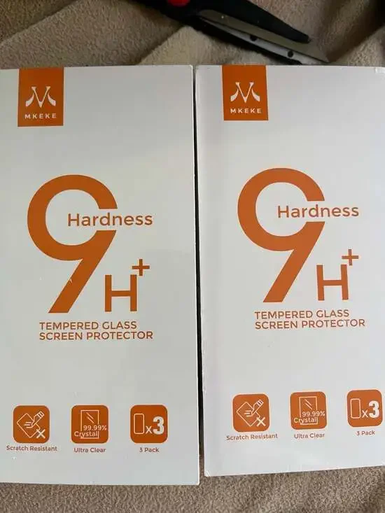 Mkeke Tempered Glass Screen Protector 6-Pack for iPhone 15 Pro Max