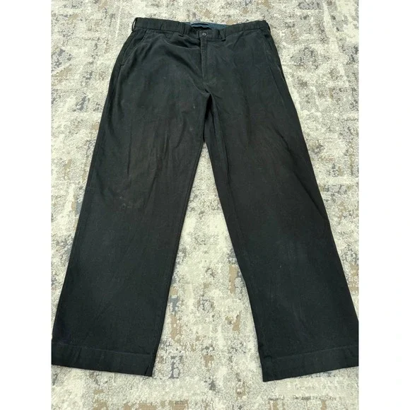 Polo Ralph Lauren Mens Black Straight Leg Chino Pants 36x30 Cotton Stretch
