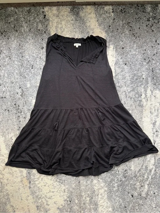 Max Studio Black Textured Sleeveless Dress