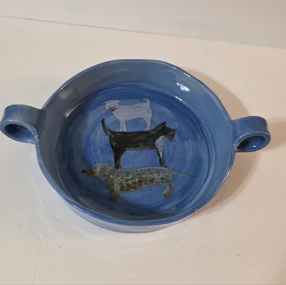 Anthropologie Baking Dish Dogs Stacking