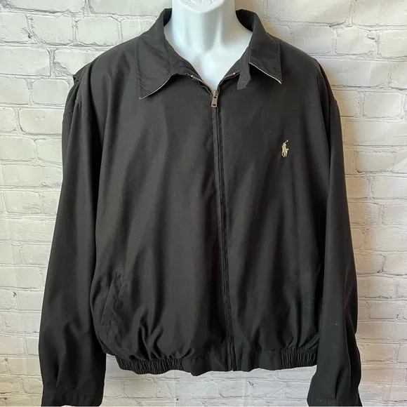 Polo Ralph Lauren Black Harrington Jacket XXL