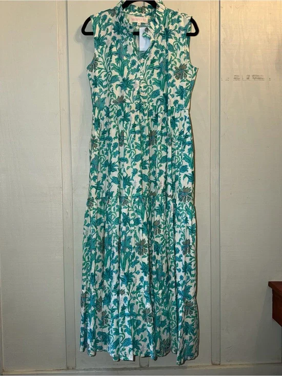 Market Co Ella Turquoise Bloom Maxi Dress