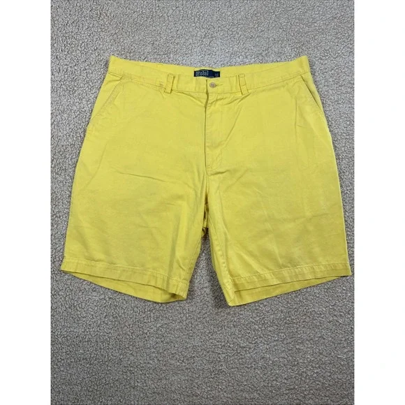 Polo Ralph Lauren Mens Shorts Size 38 Yellow Chino Classic Fit  9