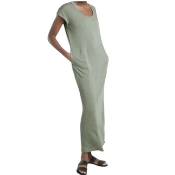 Athleta Martinique Maxi Dress Sage Size M Modal Casual Loungewear
