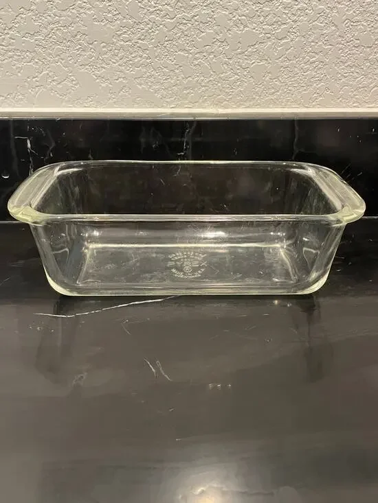 VTG Pyrex clear glass loaf pan 1950's - 1960's