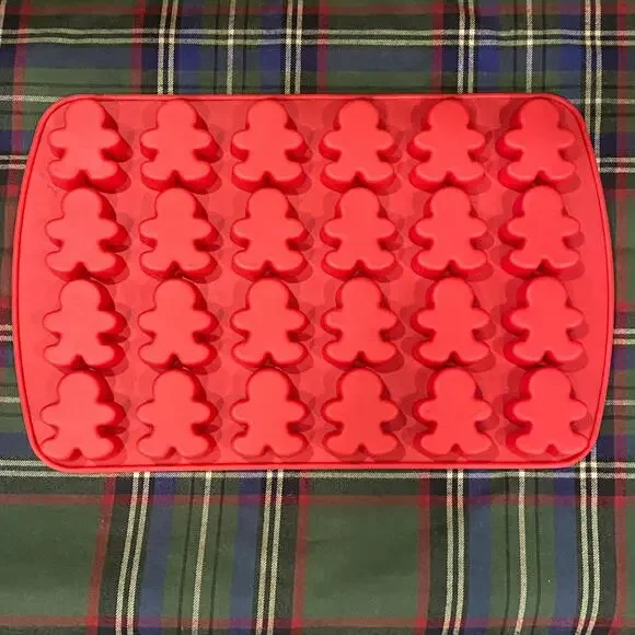Wilton Ginger Bread‎ Boy Red Silicone 4x6 Baking Mold