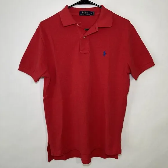 Polo by Ralph Lauren Red Polo Shirt with Blue Logo