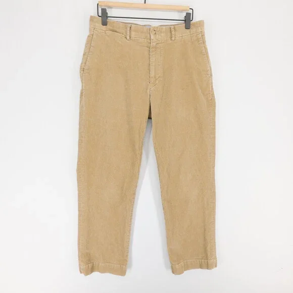 Polo Ralph Lauren Pants Mens 31x30 Tan Corduroy Classic Fit Stretch Flat Front