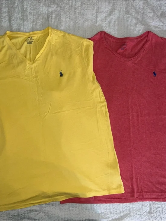 2 XL V-neck Polo tees