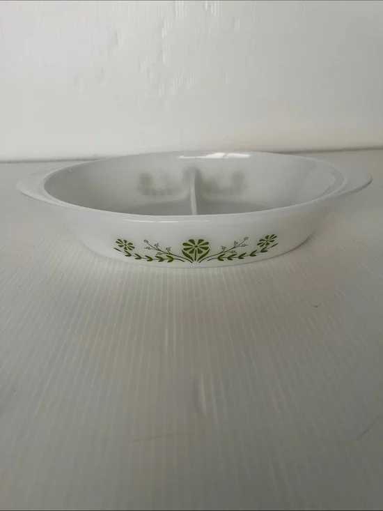 Vintage Glasbake Divided Baking Dish