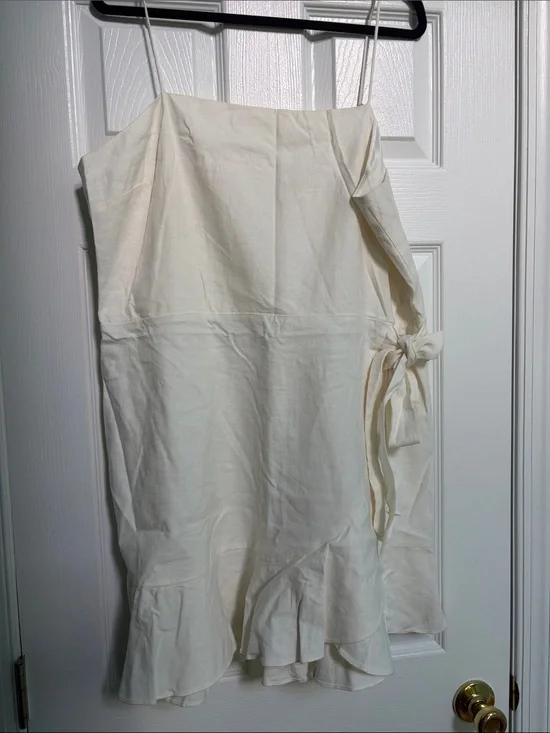 Express Women’s Cream Color Linen Mini Dress