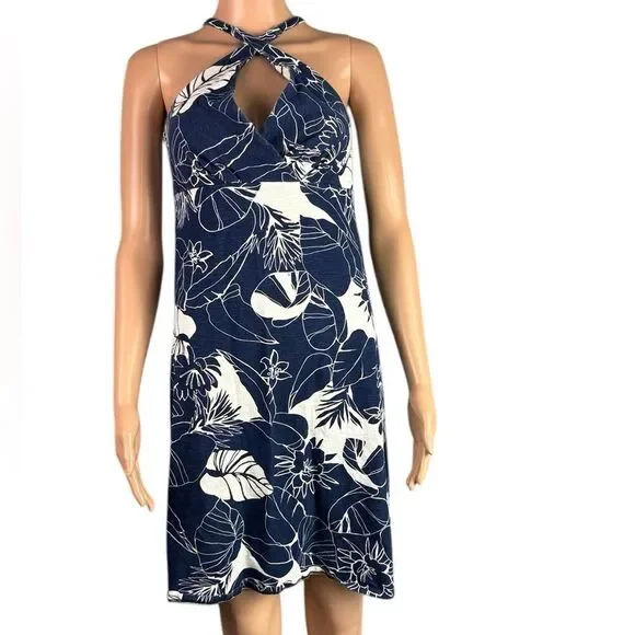 Patagonia Blue & White Floral Sun Dress