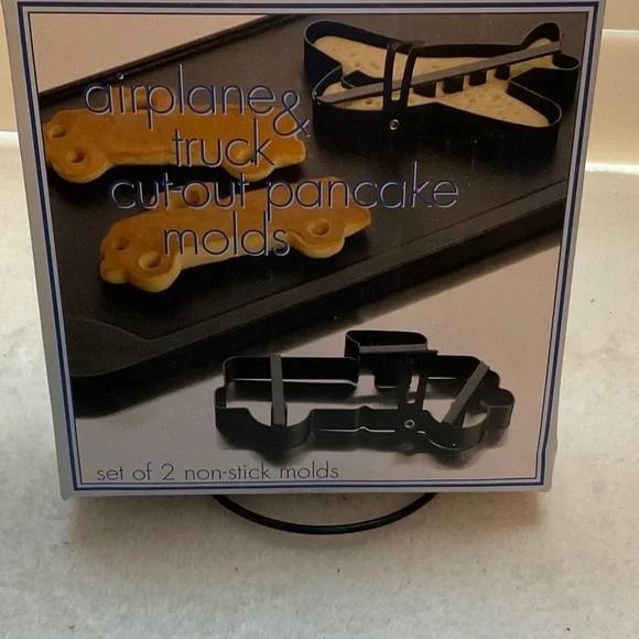 Non-Stick Airplane & Truck Pancake Molds - Black