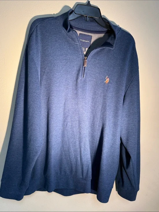 Every day or travel Polo by Ralph Lauren Navy Half-Zip Sweater -Embroidered Pony