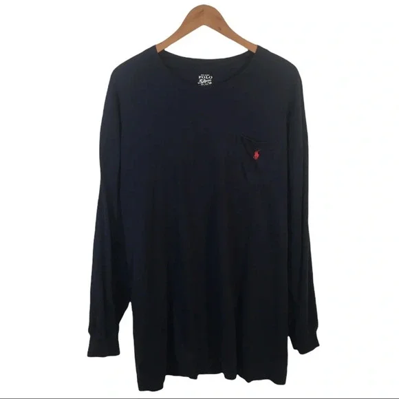 LS25 Men’s POLO Ralph Lauren Designer Long Sleeve T Shirt 2XLT TALL