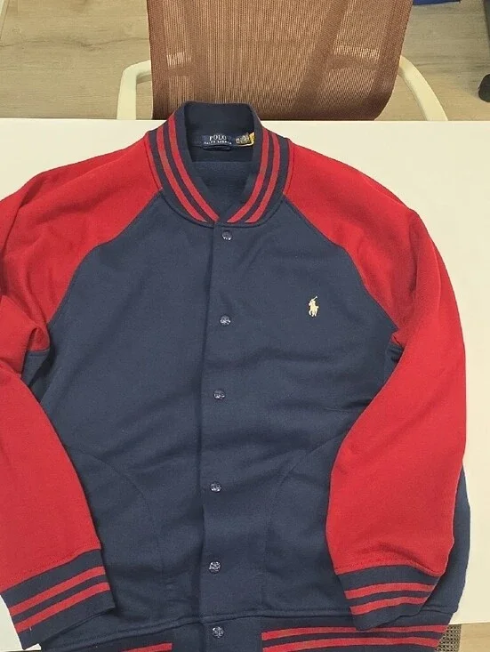 Polo by Ralph Lauren Navy and Red Varsity Bomber Jacket