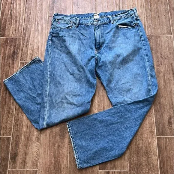 Ralph Lauren Polo Mens Denim Jeans Size 42X32 RN# 41381 Stratford Wash Straight