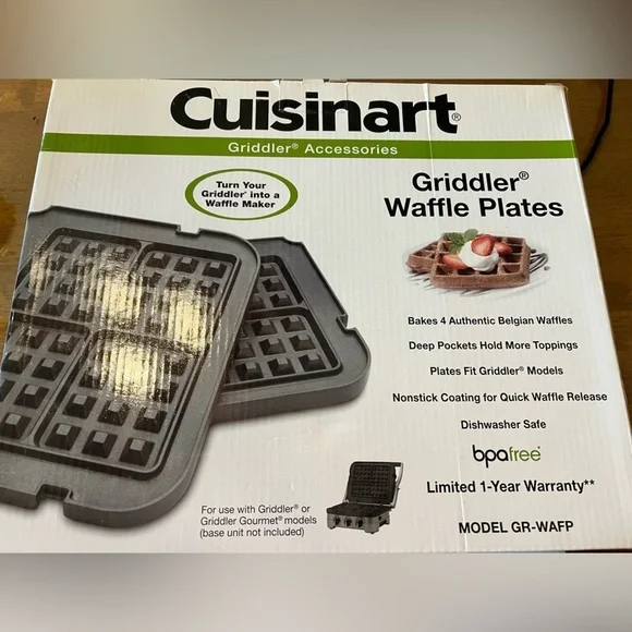 Cuisinart Griddler Waffle Plates with Recipe Booklet