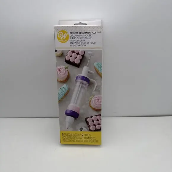 Wilton‎ Dessert Decorator Plus Icing TooI Set New Unopened 5 Tips Baking Cake