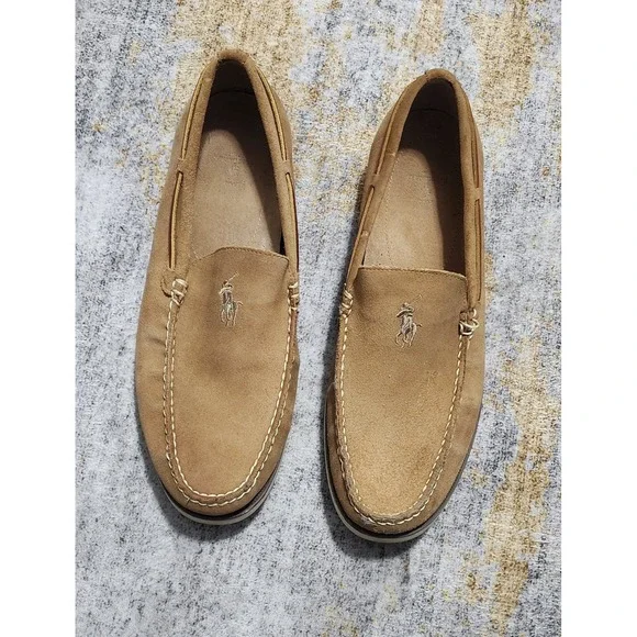 Polo Ralph Lauren Men's Blackley Tan Suede  Loafers Size 13 D