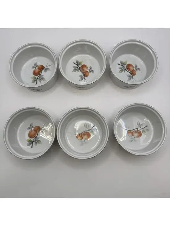 Lot Of 6 Andrea By Sadek Fruit Oven to Table Cookware 7334 Ramekins