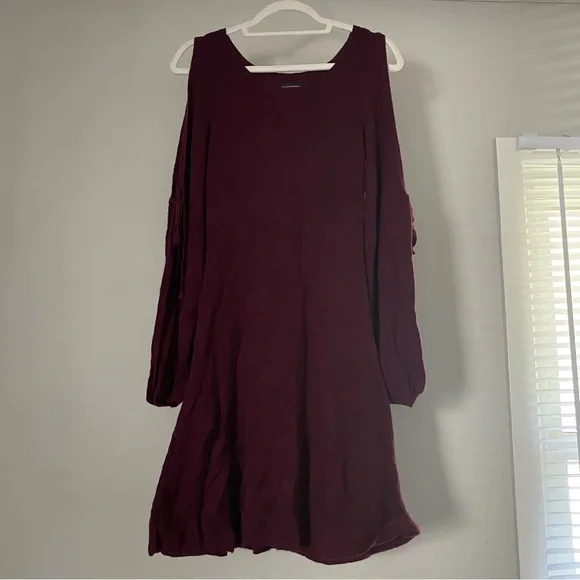 American Eagle Maroon Knit Dress