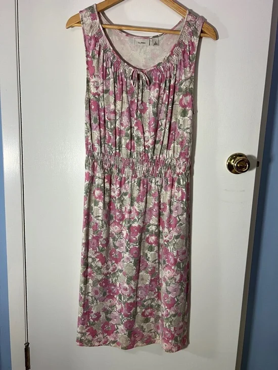 L.L. Bean Floral Sleeveless Dress size Small