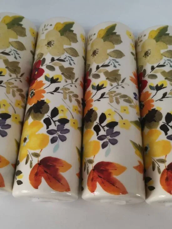 Pioneer Woman Ceramic rolling pin vintage floral pattern