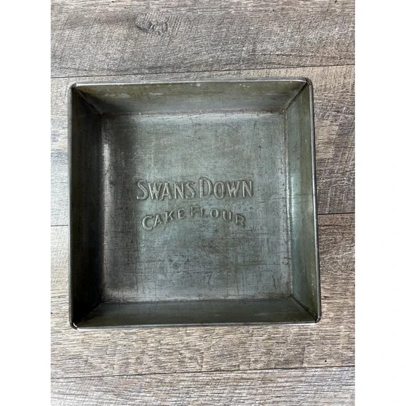 Swans Down Cake Flour‎ square cake pan Vintage advertising Primitive farmhouse