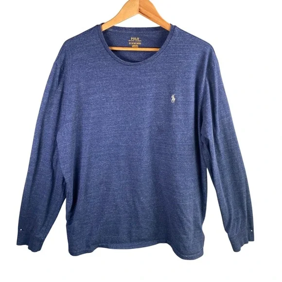 Polo Ralph Lauren Long Sleeve T-Shirt Mens XL Crew Neck Pony Logo Preppy Classic