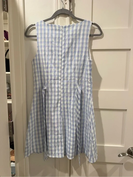 Princess Polly Blue and White Gingham Sleeveless Dress