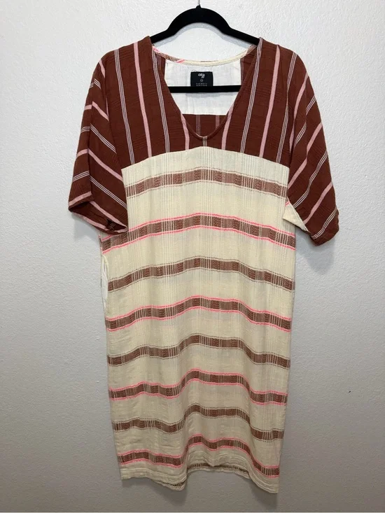 Ace & Jig x Barney’s NY Striped Tunic Dress Cotton Metallic Boho Small