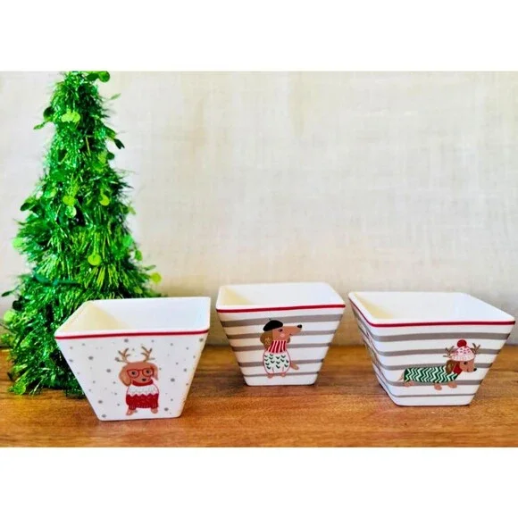 3 Queenwest Porcelain Mini Loaf Baking Dishes 3.5