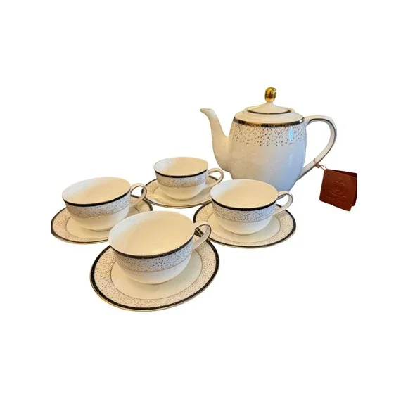 NWT Teavanna DISCONTINUED 2014 Confetti Fine Bone China Full Tea Set