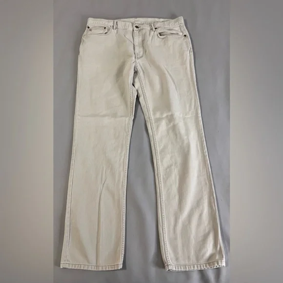 Polo Ralph‎ Lauren Pants Mens 38x32 Ivory  Corduroy Hampton Straight Leg