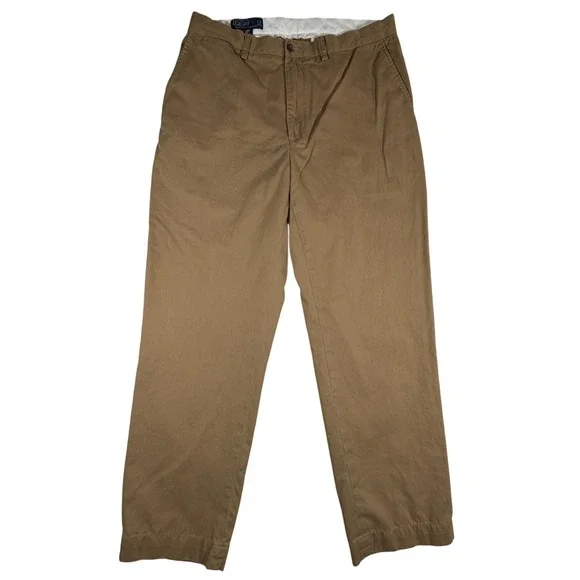 Polo‎ Ralph Lauren Prospect Pant Mens 35x32 Khaki Tan Cotton Chino Straight Leg