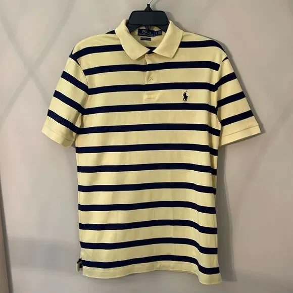 Polo Ralph Lauren Classic Fit Men’s SP - Small Petite Yellow with Navy Stripe